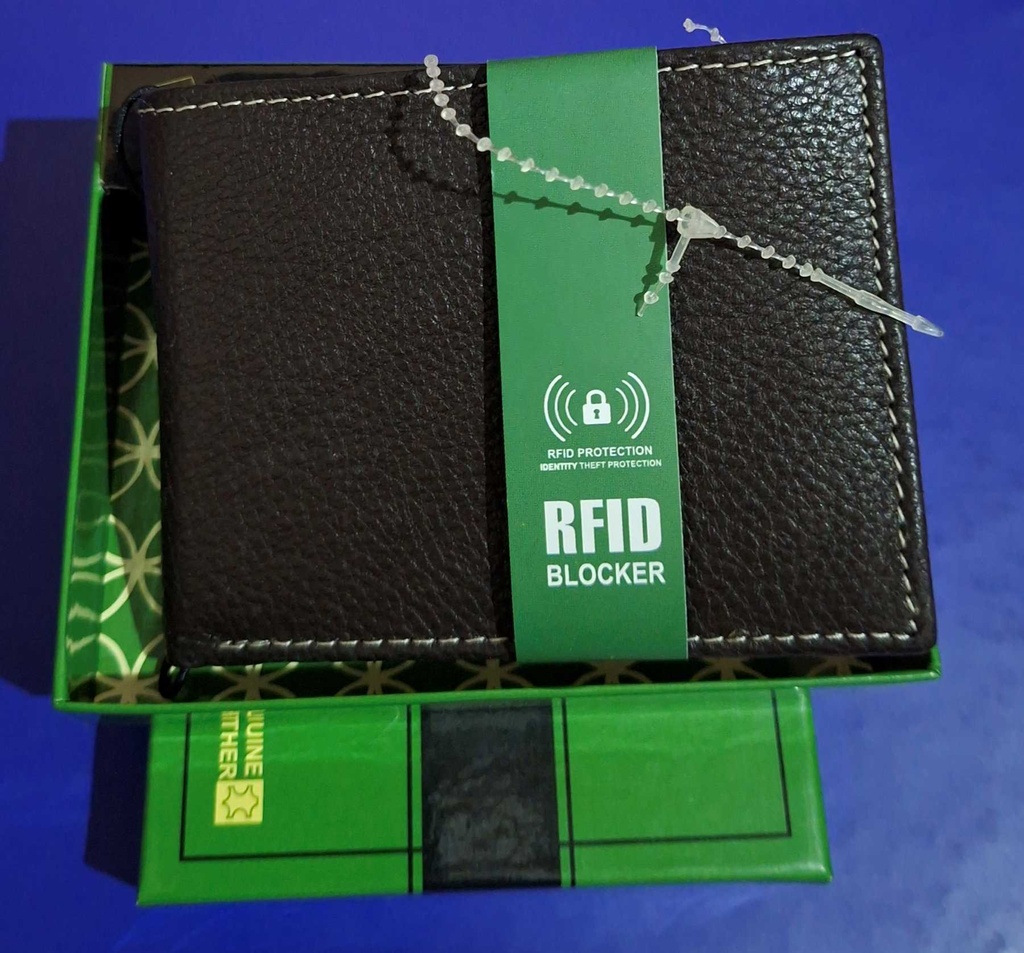 Billetera Para Hombre Rfid Blocker Negra